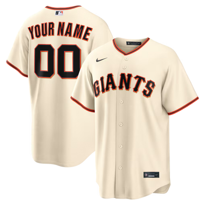 Men's San Francisco Giants Nike Cream Home Replica Custom Jersey